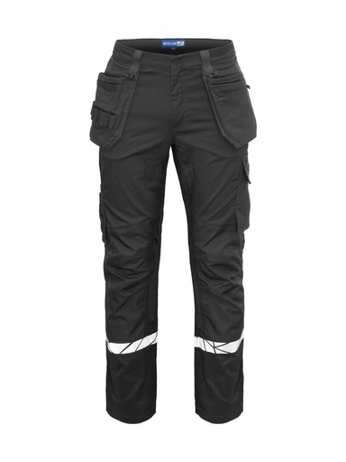 7509 Spodnie robocze z otwartymi kieszeniami – BLACK/ BLACK