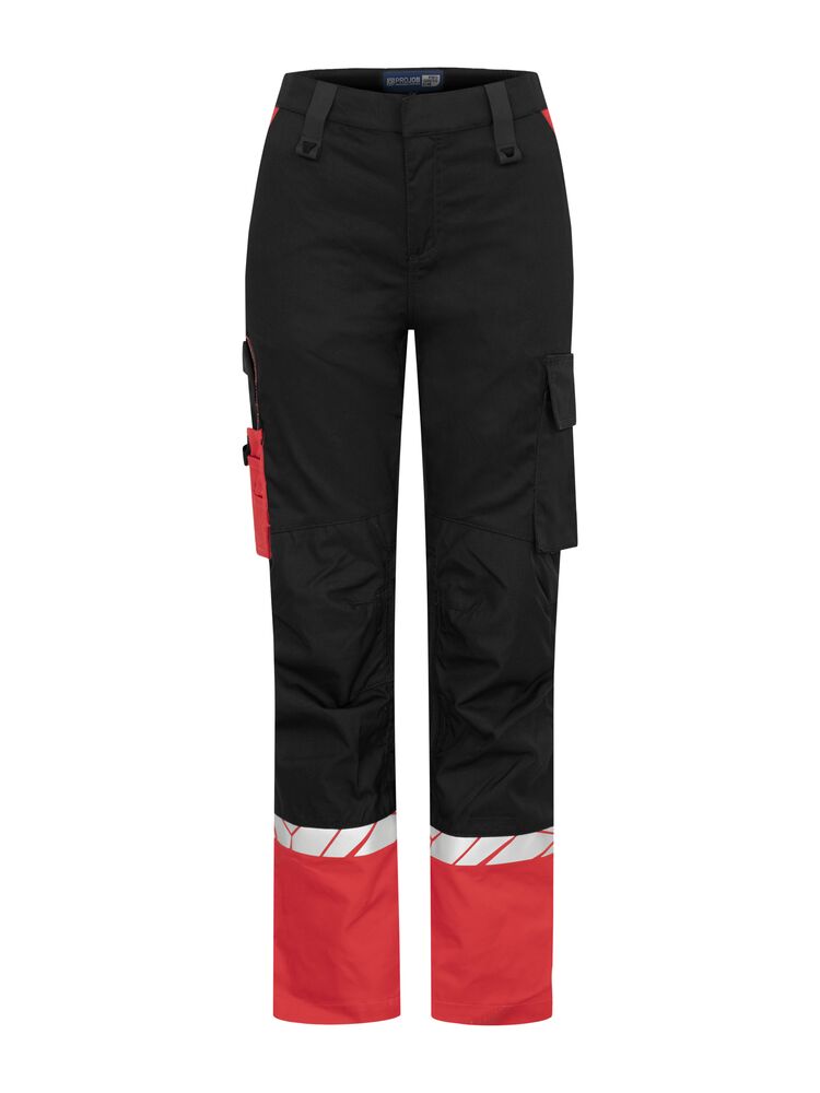 7512 Spodnie robocze damskie – BLACK/ RED