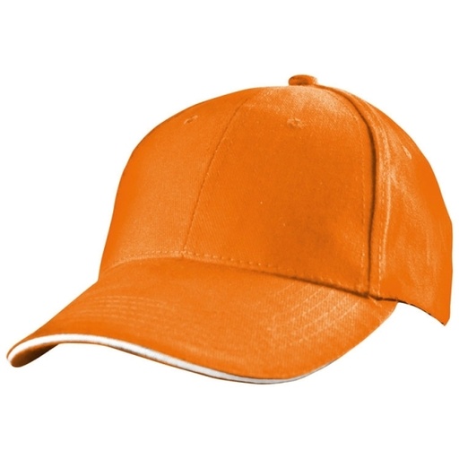 Czapka z daszkiem 6 paneli SAN FRANCISCO 0466 - Pomarańczowa