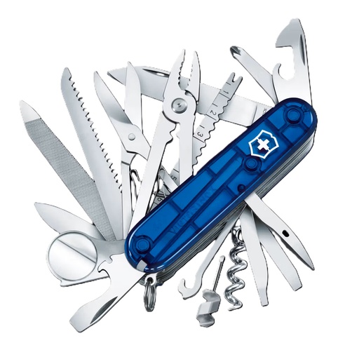 Scyzoryk SwissChamp transparentny Victorinox 16795T - Niebieski
