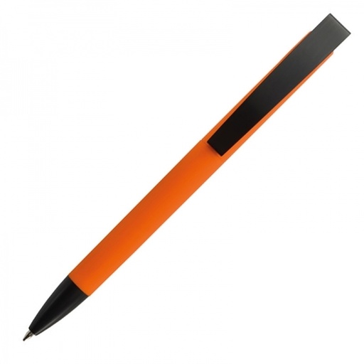 Długopis plastikowy soft touch BRESCIA 0099 - Pomarańczowy