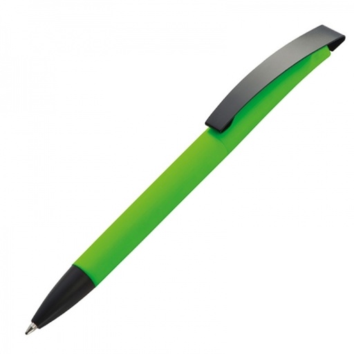 Długopis plastikowy soft touch BRESCIA 0099 - Jasnozielony