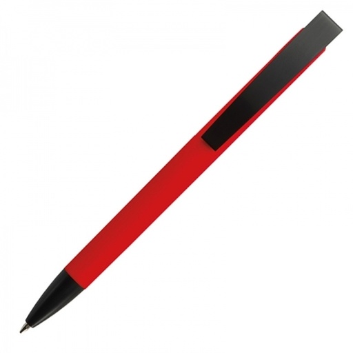 Długopis plastikowy soft touch BRESCIA 0099 - Czerwony