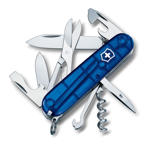 Scyzoryk Climber transparentny Victorinox 13703T - Niebieski