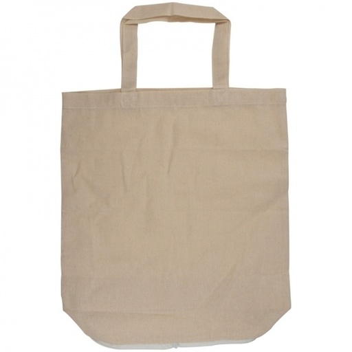 Torba bawełniana z krótkimi uszami składana 120 g/m2 FERRARA 0859 - Beżowa