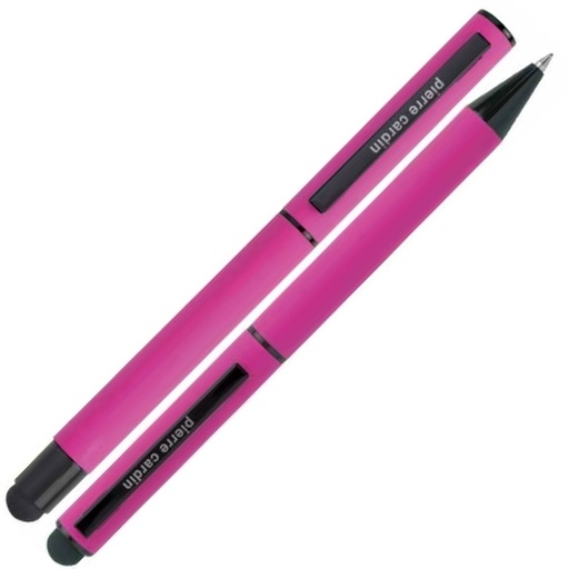 Zestaw piśmienny długopis i pióro kulkowe touch pen soft touch CELEBRATION Pierre Cardin B040100 - Różowy