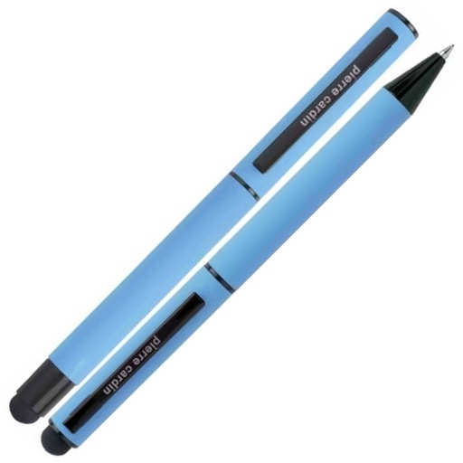 Zestaw piśmienny długopis i pióro kulkowe touch pen soft touch CELEBRATION Pierre Cardin B040100 - Jasnoniebieski