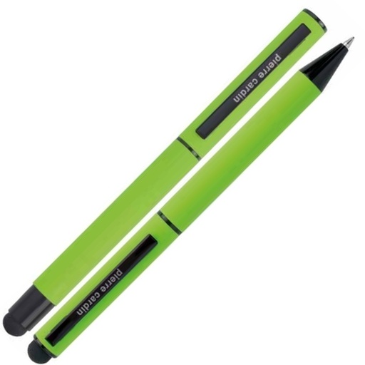Zestaw piśmienny długopis i pióro kulkowe touch pen soft touch CELEBRATION Pierre Cardin B040100 - Jasnozielony
