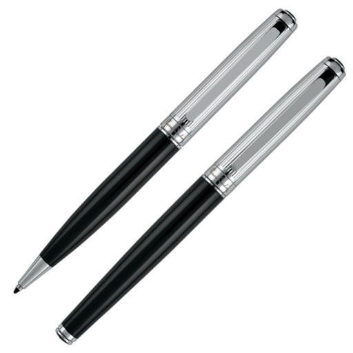 Zestaw piśmienny długopis i pióro kulkowe DIDIER Pierre Cardin B0400500IP3 - Czarny