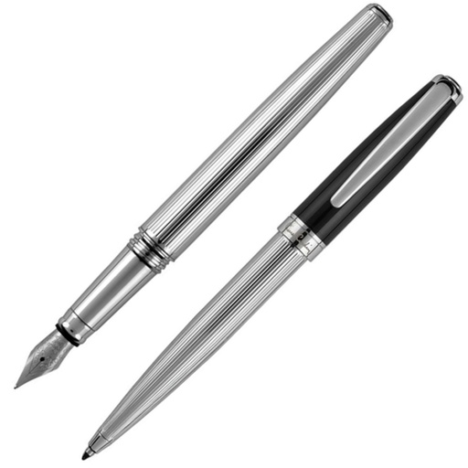 Zestaw piśmienny długopis i pióro wieczne CHRISTOPHE Pierre Cardin B0400400IP3 - Szary
