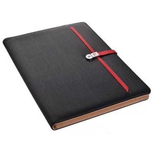 Folder z notatnikiem w linie i pamięcią USB 8GB 2.0 DIMITRI Pierre Cardin B5600400IP3 - Czarny