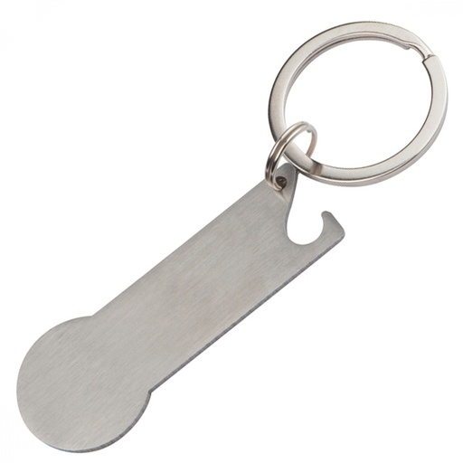 Brelok metalowy otwieracz do butelek STICKIT 1583 - Szary