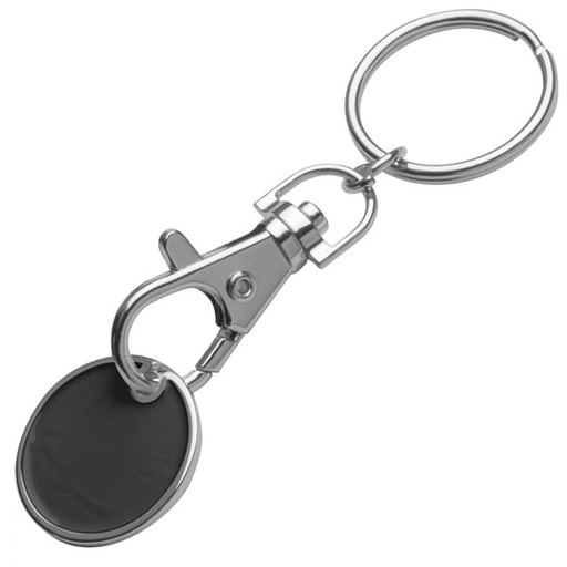 Brelok metalowy z żetonem ARRAS 0477 - Czarny