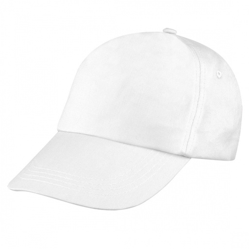 Czapka z daszkiem 5 paneli SANTA FE 2466 - Biała