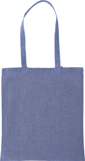 Torba bawełniana z długimi uszami z recyklingu 140 g/m2 CHELMSFORD 2358 - Niebieska