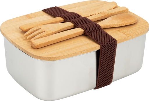 Lunch box ze sztućcami DIEST 1000 ml 2313 - Beżowy
