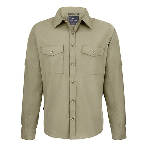 Koszula Męska Klasyczna Bawełna Poliester Recykling Ochrona UV CES001 - Pebble