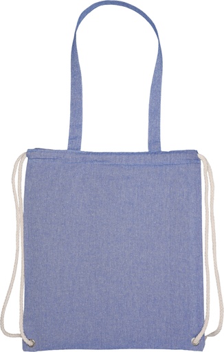 Torba bawełniana z długimi uszami z recyklingu 140 g/m2 ADDISON 2543 - Niebieska