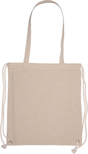 Torba bawełniana z długimi uszami z recyklingu 140 g/m2 ADDISON 2543 - Beżowa