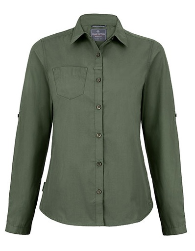 Damska koszula z długim rękawem CES002 - Dark Cedar Green