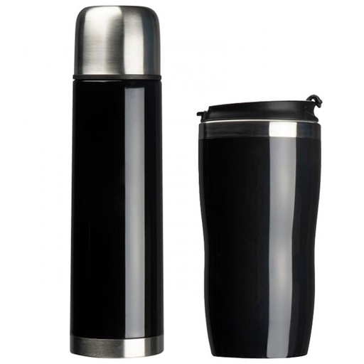 Zestaw termos 500 ml i kubek termiczny 450 ml SPLIT 2696 - Czarny