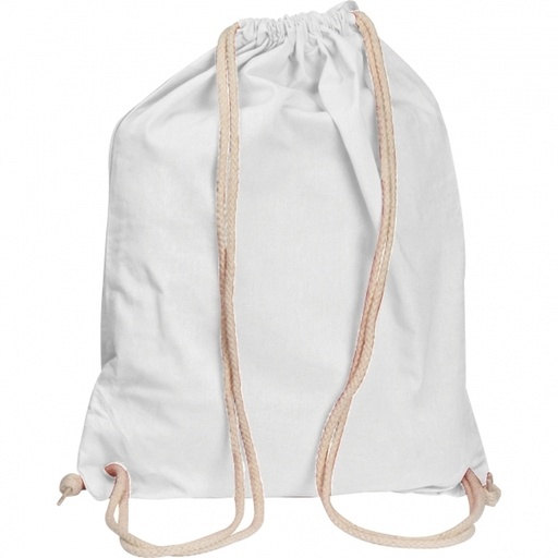 Worek sportowy bawełniany 140 g/m2 CARLSBAD 0026 - Biały