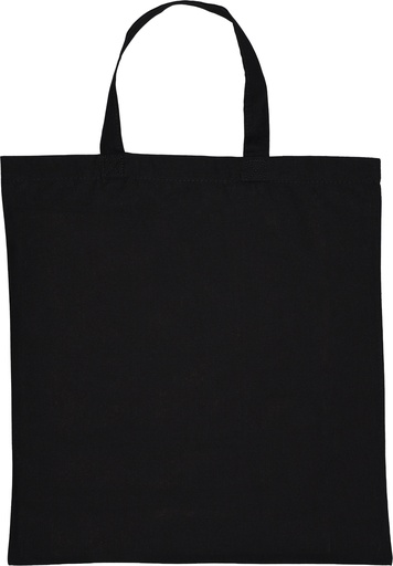Torba bawełniana z krótkimi uszami 140 g/m2 BREGENZ 0680 - Czarna