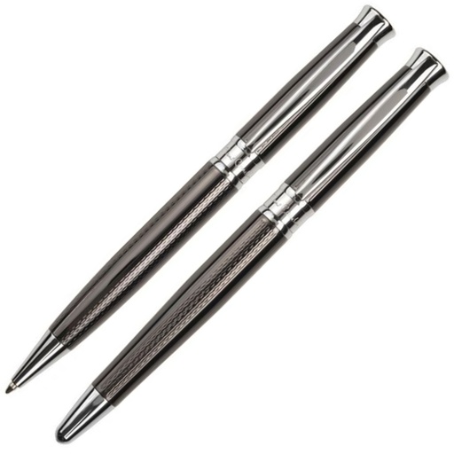 Zestaw piśmienny długopis i pióro kulkowe ROI Pierre Cardin B040890 - Ciemnoszary