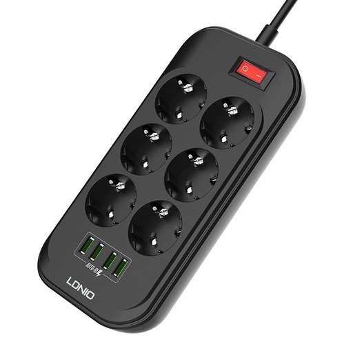 Listwa zasilająca z USB EG05893 - Czarna