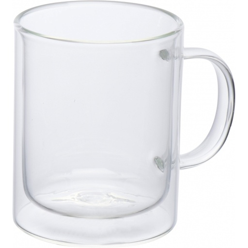 Kubek szklany z podwójnymi ściankami CARACAS 350 ml 3731 - Przezroczysty