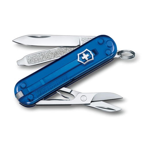 Scyzoryk Classic SD transparentny Victorinox 06223T - Niebieski