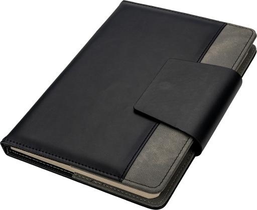 Notes A5 w linie z PU z recyklingu ASUNCION 4229 - Ciemnoszary