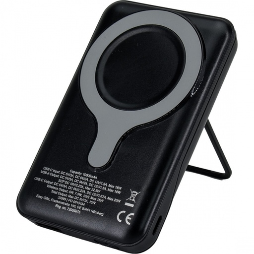 Power bank 10000 mAh z ładowarką indukcyjną VENTURA 3999 - Czarny