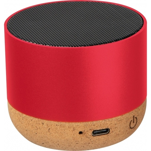 Głośnik bluetooth z aluminium z recyklingu BREST 4242 - Czerwony