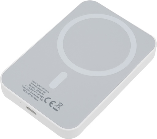 Power bank 5000 mAh z ładowarką indukcyjną WELS 4366 - Biały