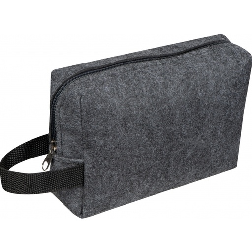 Kosmetyczka z filcu rPET LJUNGBY 4316 - Ciemnoszara