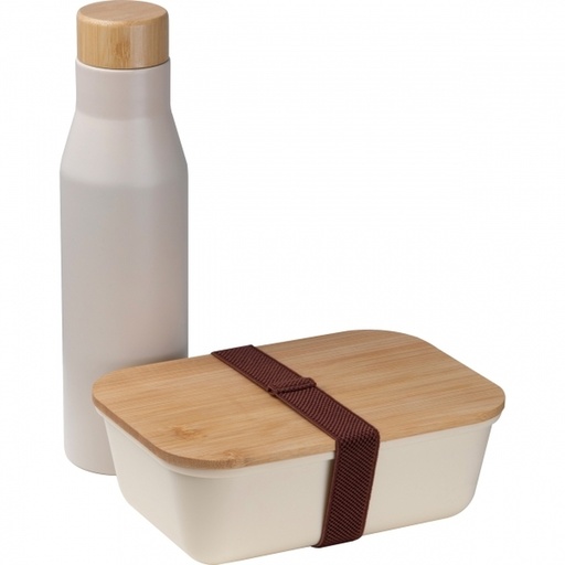 Zestaw lunchbox 1000 ml i butelka termiczna 500 ml TORONTO 4852 - Beżowy
