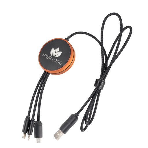 kabel z ładowarką indukcyjną 4w1 5w EG0608 - Beżowy