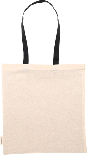 Torba bawełniana z długimi uszami, z recyklingu 140g/m2 CAMBRIDGE 5454 - Czarna