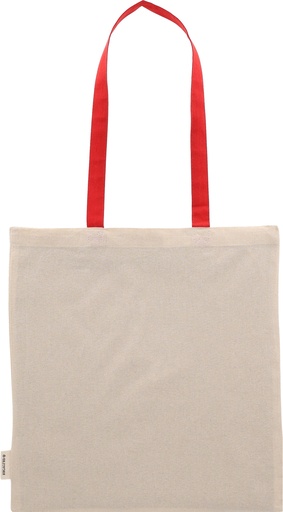 Torba bawełniana z długimi uszami, z recyklingu 140g/m2 CAMBRIDGE 5454 - Czerwona