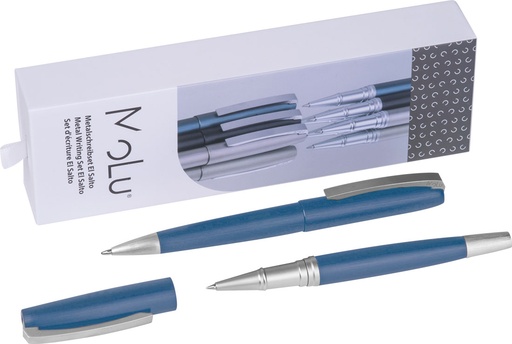 Zestaw piśmienny długopis i pióro kulkowe EL SALTO MoLu 5336 - Niebieski