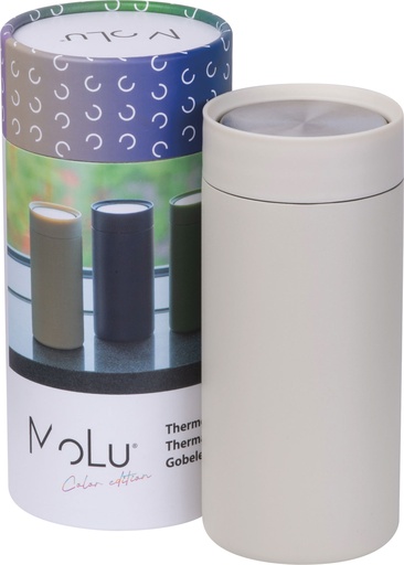 Kubek termiczny stalowy z recyklingu LE PORT MoLu 360 ml 5353 - Beżowy
