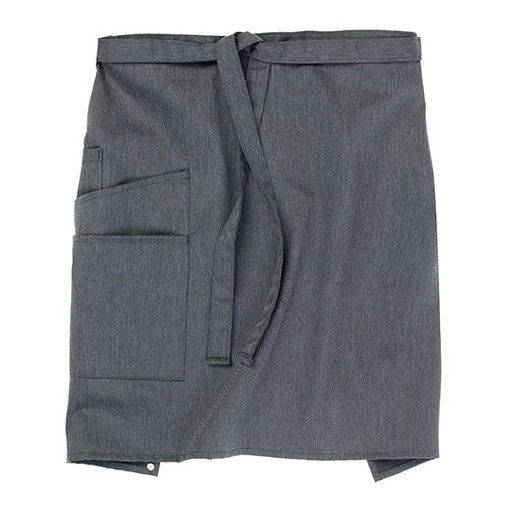 Fartuch kelnerski melanzowy z kieszenia CGW1272 - Grey Melange