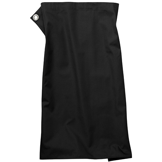 Fartuch bistro Pizzone z oczkami - Black