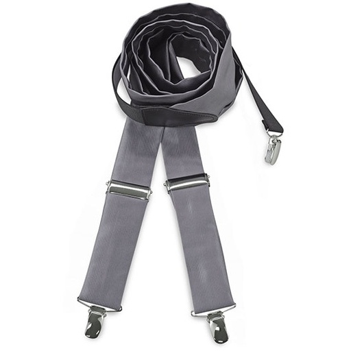 Szelki materiałowe 3,5 cm regulowane CGW1511 - Grey