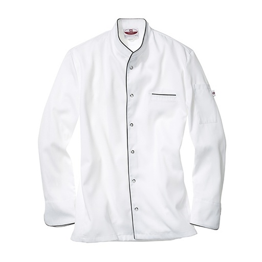 Bluza Kucharska Męska Slim Lyocell CGW3620 - White & Black
