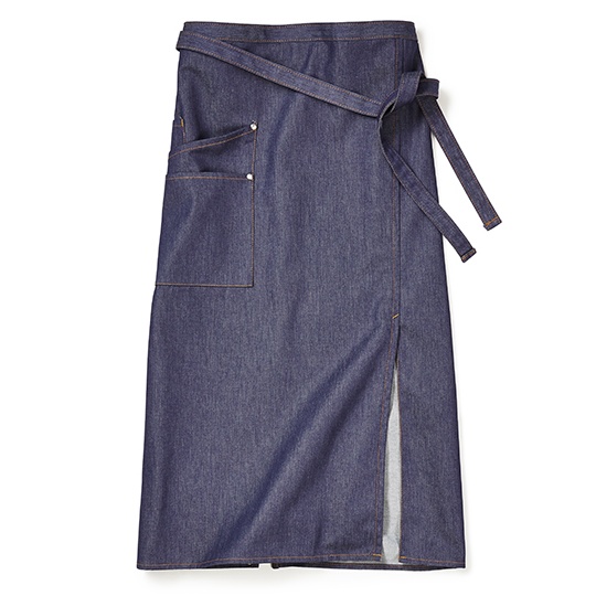 Fartuch jeansowy z rozcięciem Scanno - Denim