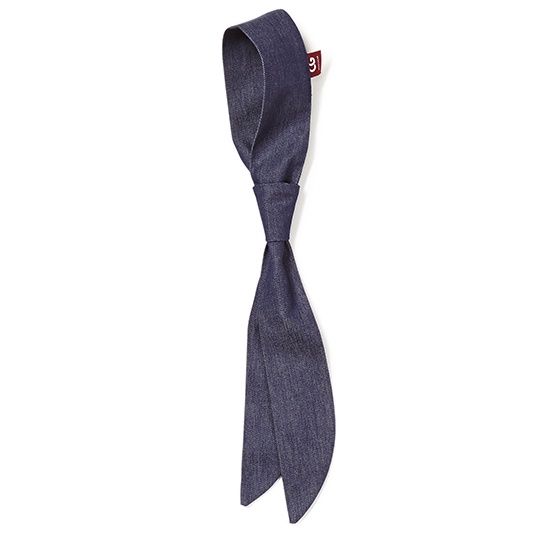 Krawat krótki jeansowy wąski - Denim