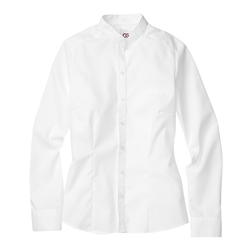 Damska bluzka slim ze stójką CGW590 - White