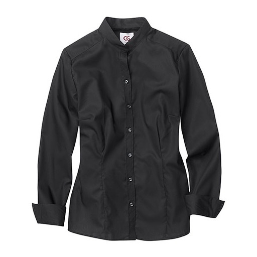 Bluzka Damska Slim Fit Ze Stójką Strecz CGW590 - Black